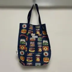 缶詰デザイン トートバッグ ネイビー