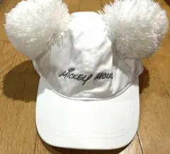 ミッキーマウス ポンポン付きキャップ