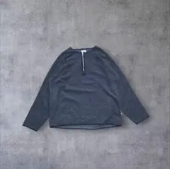 稀少90sGUESSハーフジップスウェット Y y2k レアデザインごま塩xl