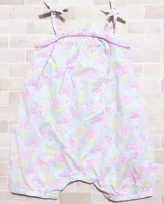美品　プチバトー　PETIT BATEAU　花柄　オーバーオール