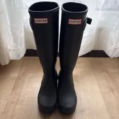 【正規品】HUNTER ブラック レインブーツ ロング 長靴