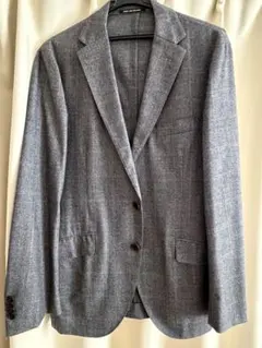 グリーンレーベルリラクシング　グレー チェック柄 テーラードジャケット