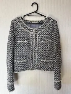 stola. ノーカラージャケット ラメ入り ツイードジャケット　入学式　卒業式