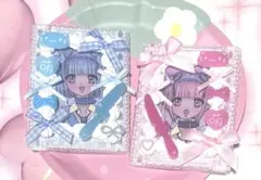 トレカケース 硬質ケース ホイップデコ B8 ピンク 水色 萌え メイド 推し活