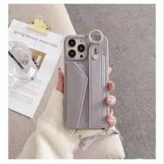 iPhone 16 PRO用 ケース ショルダー付き ヴァイオレット
