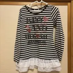 ストライプフリルチュニック 160 平成女児 Y2K y2k