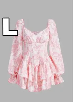 新品　ワンピース 　２段　フリル　ドレス