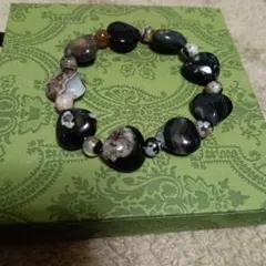 夜桜瑪瑙ブラックハートモチーフ