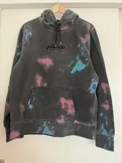 Hollister タイダイパーカー　迷彩柄　US古着　メンズダメージパーカー