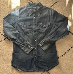 ラングラー デニム ウエスタンシャツ Mサイズ スナップボタン