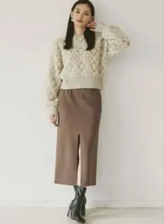 【MURUA】ベルテッドペンシルスカート