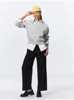 ジーユー★GU★マックワイドパンツ★黒パンツ★ワイドパンツ