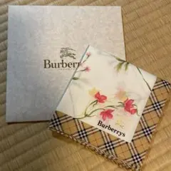 Burberrys 花柄 コットン ハンカチ