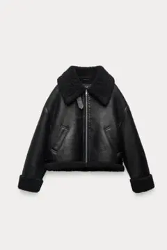 Sサイズ　ZARA ダブルフェイス ライダース ジャケット ボア　ライダース