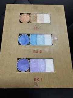 カネボウアイシャドウ3色セットオレンジブルーパープル