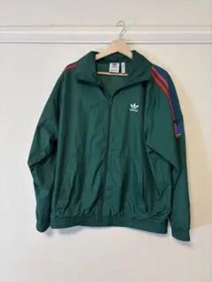 adidas 緑色 ジップアップジャケット