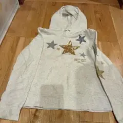 星モチーフ フード付きパーカー 100cm~
