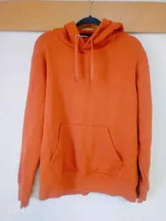 GU ジーユー ヘビーウェイトスウェットプルパーカ オレンジ 裏起毛 Mサイズ