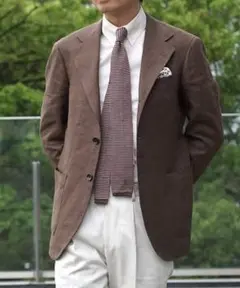 BEAMS F 別注 ASCOT ミニボーダー ニットタイネクタイ ビームスF