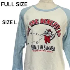 FULL SIZE ベースボール ラグラン 7分袖Tシャツ L 綿100% 虎