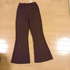 WEGOブラウン フレアパンツ ゴムウエストMサイズ