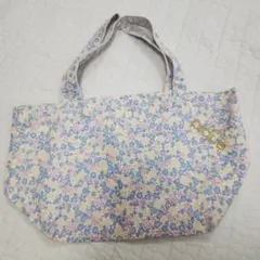 ジェラートピケ 花柄トートバッグ