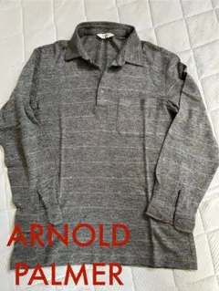 ＊アーノルドパーマー　長袖ポロシャツ　グレー系ボーダー