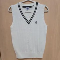 ホワイト Vネック ノースリーブベスト 150