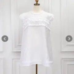 美品 アンミヌ UNMINOU フリルチュールドッキング カーディガン | Mercari
