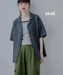 etoll. Relaxed open collar shirtのサムネイル