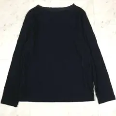 ドレスキップ DRESKIP ワールド カットソー M 黒 凹凸ストライプ個性的