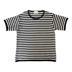 URBAN RESEARCH DOORS ボーダーTシャツ 半袖 白黒 リブ編みのサムネイル