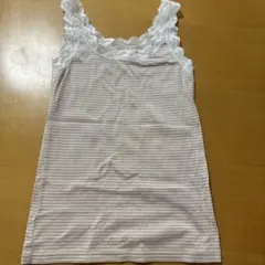 TOTALITE ストライプ レースタンクトップ　フリー