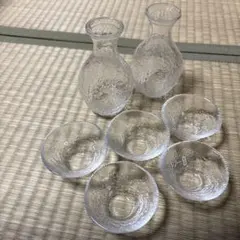 新品・未使用⭐︎ガラス製徳利とぐい飲みセット
