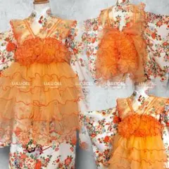 【新作】七五三 着物 ハンドメイド 女の子　被布 レース被布　レース被布単品