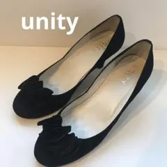 お値下げ！黒いフリル付きオープントゥパンプス