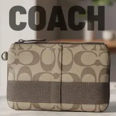 ✨COACH✨ コーチ モノグラム コインケース グレー