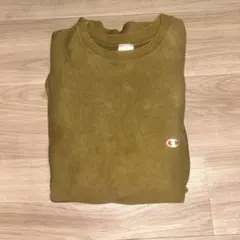Champion オリーブ クルーネックスウェット