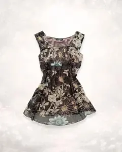 美品♡花柄レースチュニック♡森ガール フェアリーグランジ y2k フェアリーグランジ 森ガール y2k 花柄レース チュニック - メルカリ