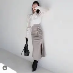 ROYALPARTY ギャザースリットスカート