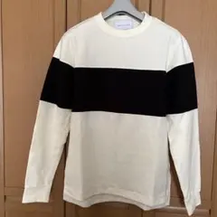 ADAM ET ROPE バイカラー ニット セーター M 白黒 ウール混