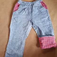 ファミリア風　デニムパンツ　ハンドメイド　100