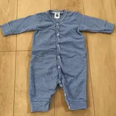 PETIT BATEAUブルーストライプロンパース 3m 60cm