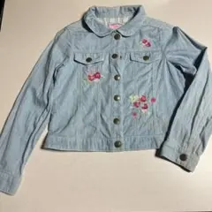 刺繍入りライトブルーデニムジャケット