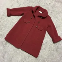 アマイアロンドン　赤いボタン付きコート ウール混合