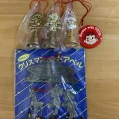 不二家 ペコちゃん クリスマス ドアベル クリスマスオーナメント3p 缶バッジ