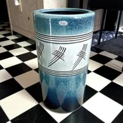 信楽焼傘立て 天目花絵 信楽焼 高さ４４cm 信楽焼傘立て 天目花絵 信楽焼 高さ44cm