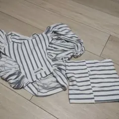 Konny抱っこ紐 Sサイズ グレーとホワイトストライプ