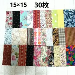 はぎれ生地　パッチワーク　 カットクロスまとめ売り 15×15　30枚セット G