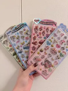 パワーパフガールズ　うるちゅるポップシール うるちゅる　　パワパフ　4枚セット